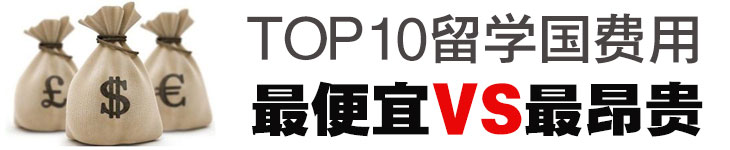 TOP10最便宜留学国家 vs TOP10最昂贵留学国家